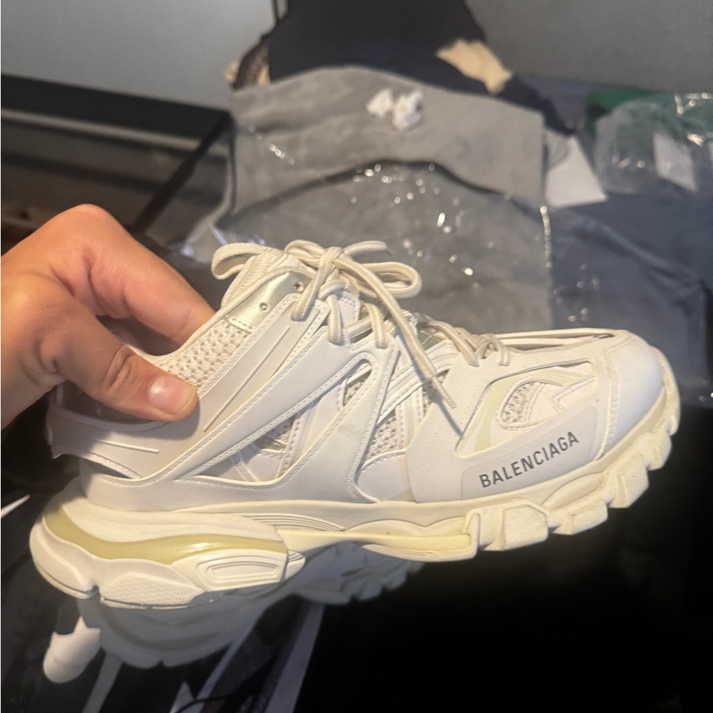 Balenciaga Cream Trail Sneakers